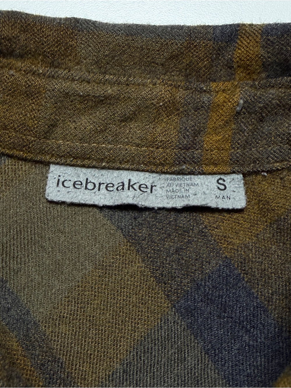 Icebreaker Lodge Flannel Long Sleeve Buttonup Shirt Mens Small Brown Outdoor - Picture 5 of 7